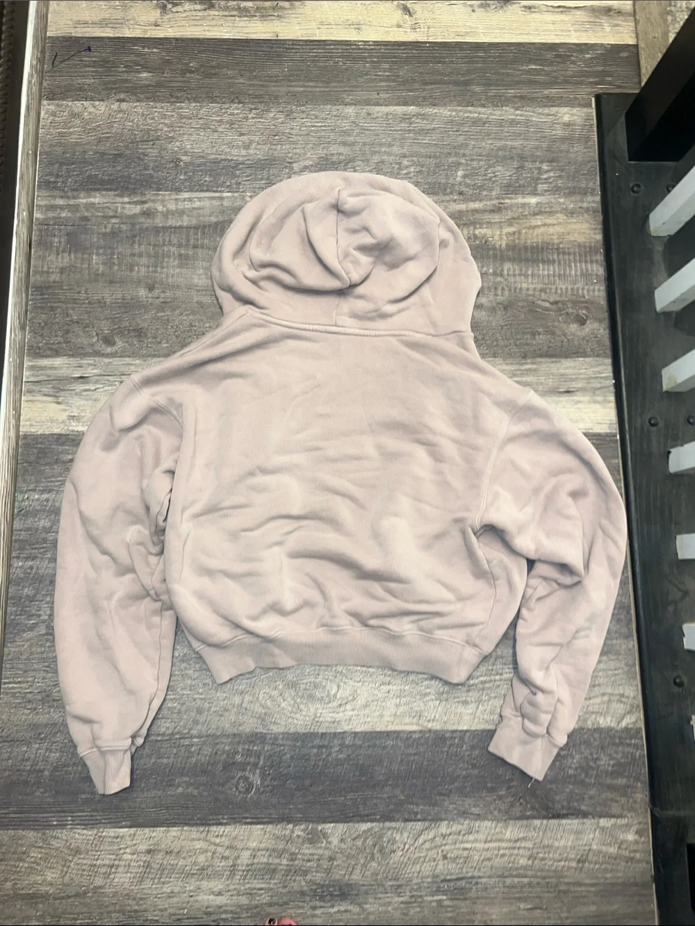 SKIMS Dusty Mauve Cropped Full Zip Hoodie Jacket Women's Size Small